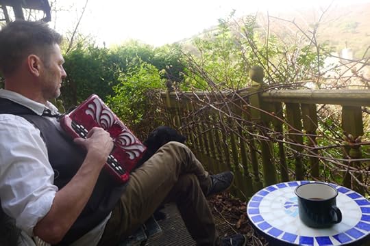 Howard on the accordion