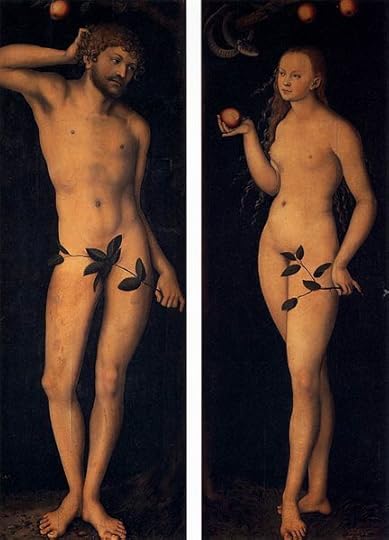 The original sin. But the forbidden fruit is unlikely to have been an apple.