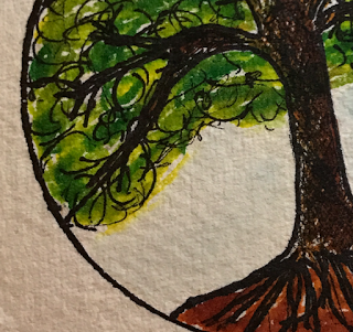 Linzé Brandon, Live in Balance, tree, drawing, #atozchallenge