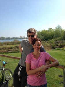 Before we went on a bike ride. After it, I wasn't smiling quite so much...