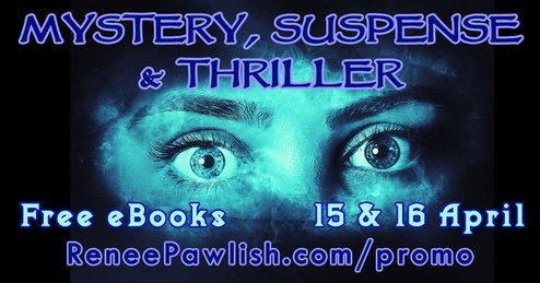 April 2017 Team Mystery Thriller Banner with blue background