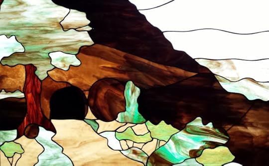 stained glass window picture of empty tomb