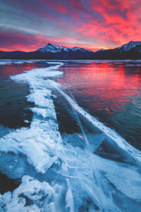 beach-and-red-sky