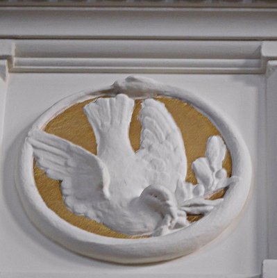Wesleyan Chapel Wesley: roundel with dove and snake design