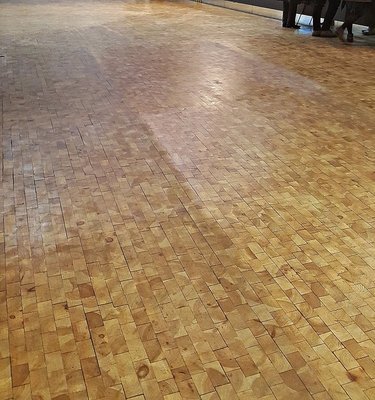 Barbican: wooden floor