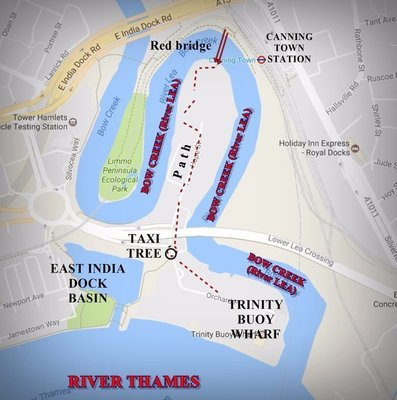 Bow Creek today: map