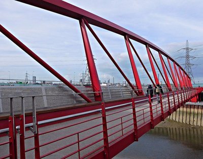 Bridge across the Lea (Bow Creek) near Canning Town