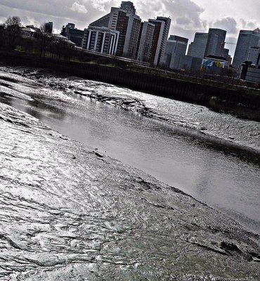 View from 'City Island' westwards across Bow Creek