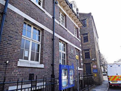 Marine Policing Station: facade on Wapping High Street