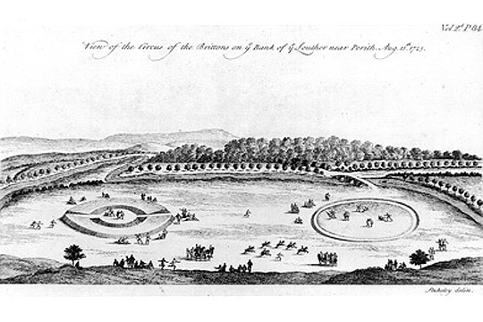 King Arthur's Round Table, engraving (English Heritage)