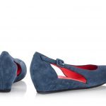 blue suede wedge