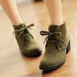 green suede booties