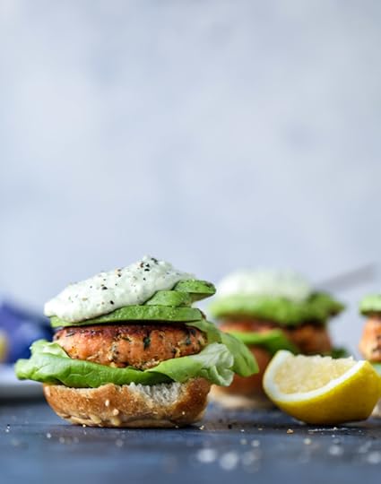 green goddess salmon burgers I howsweeteats.com 