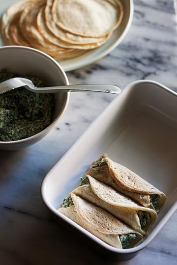 borage and ricotta crepes