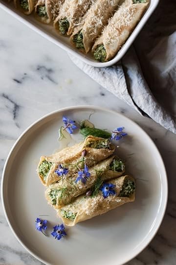 borage and ricotta crepes