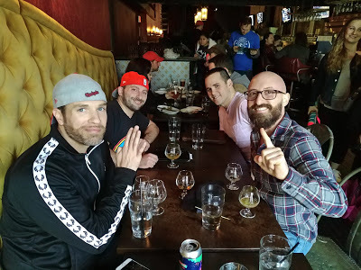 Benjamin Rubenstein and family and friends celebrating the 14th anniversary of his umbilical cord stem cell bone marrow transplant at Churchkey in Washington, DC