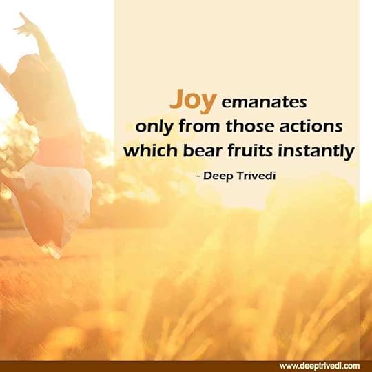 JOY emantes from actions