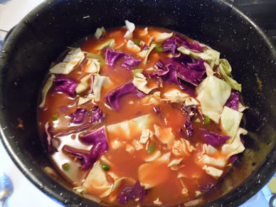 Photo of the soup ready to simmer