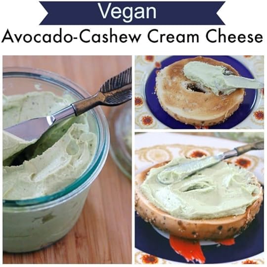 Vegan Garlic Herb Avocado Cashew Cream Cheese