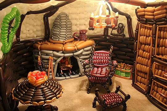 The Hobbit House made of balloons