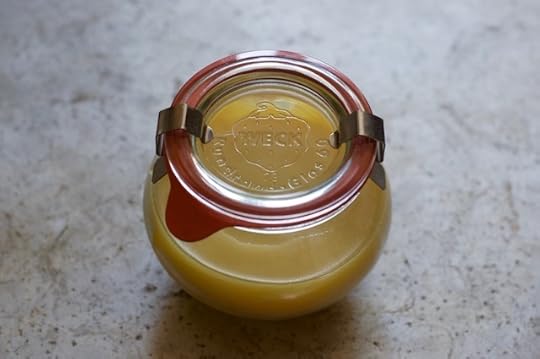Homemade grassfed ghee in a Weck jar