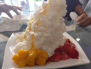 shaved snow