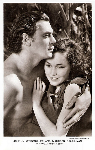 Johnny Weissmuller and Maureen O'Sullivan in Tarzan Finds A Son! (1939)