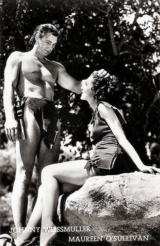 Johnny Weismuller and Maureen O'Sullivan
