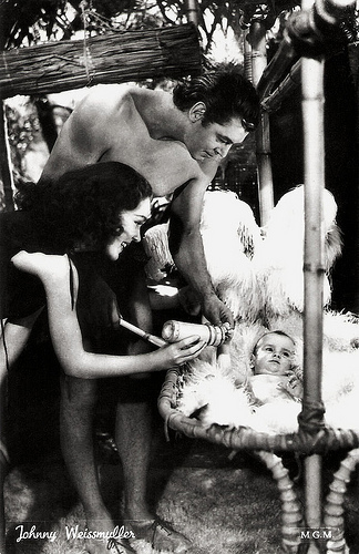Johnny Weissmuller and Maureen O'Sullivan in Tarzan Finds a Son! (1939)