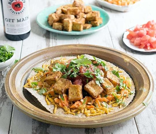Got to Be NC Air Fried Tofu Rancheros with Veggies and Little Face Salsa
