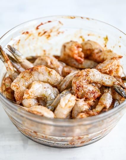 tequila shrimp taco salad I howsweeteats.com
