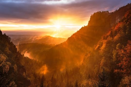 sunrise in the mountains