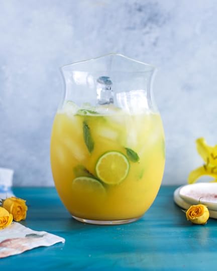 mint mango margarita punch I howsweeteats.com