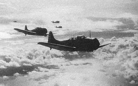 SBD Dauntless returning to USS Yorktown after an attack on Tulagi, Solomon Islands, 4 May 1942 (US National Archives)