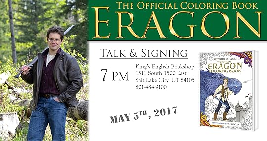 Christopher Paolini Coloring Book Tour - SLC, #ColorEragon, meet Christopher