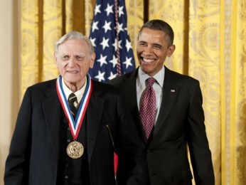 The 2011 National Medal of Science Laureates and 2010 National Medal of Technology and Innovation Laureates receive their medals from President Obama in the East Room of The White House on February 1, 2013. Ryan K Morris/National Science & Technology Medals Foundation.