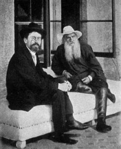 Anton Chekov and Leo Tolstoy 1900