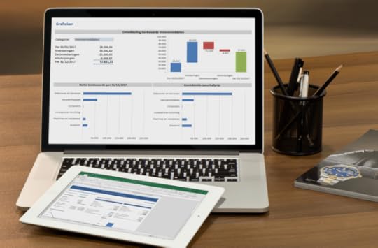 Vaste activa register in Excel op computer of tablet