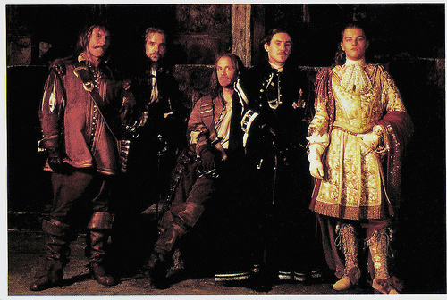 Gérard Depardieu, Jeremy Irons, John Malkovich, Gabriel Byrne and Leonardo DiCaprio in The Man in the Iron Mask (1998)