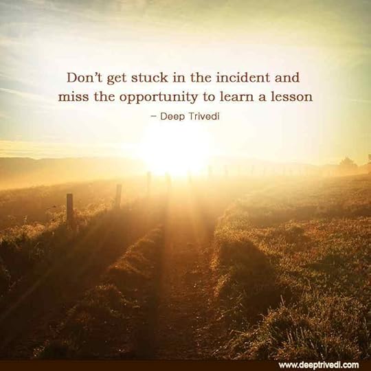 Dont get stuck in the incident