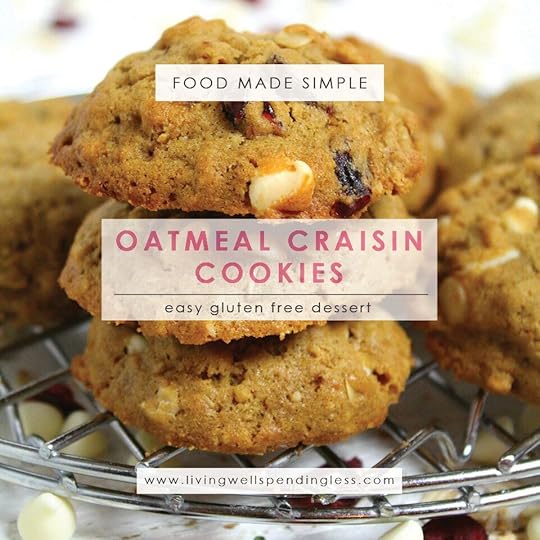 Oatmeal Craisin Cookies | Gluten Free Oatmeal Cookies | Great Cookies for Teacher Appreciation | Oatmeal Chocolate Craisin Cookies