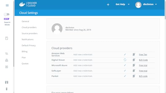 Docker Cloud settings