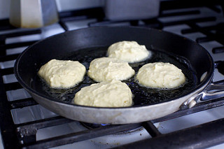 dolloped in, not poured