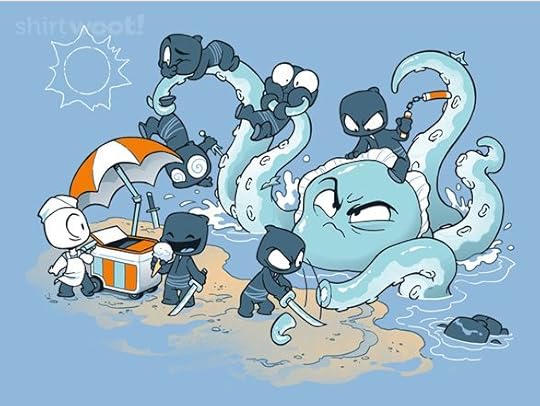 Unstealthiest Ninja At The Beach by Studio DoOoMcat for Shirts at woot.com