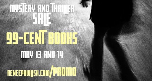 May 2017 Team Mystery Thriller banner with gray background
