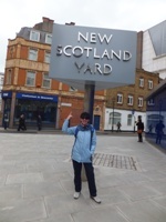 Crime author Pauline Rowson at New Scotland Yard