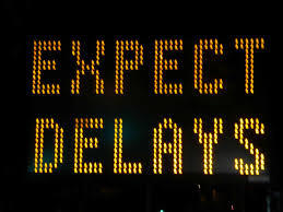 Image result for expect delays sign