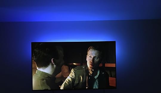 How it looks behind our bedroom TV.