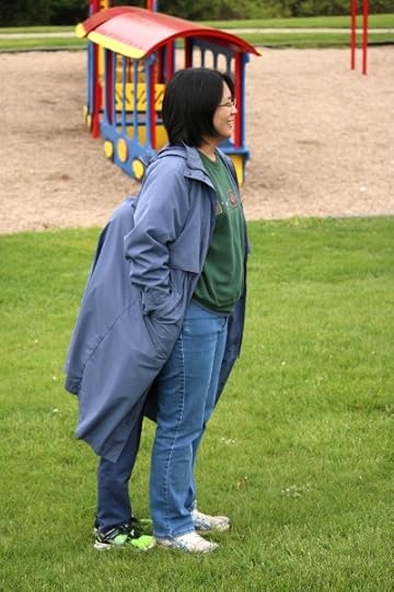 The Pip under Kate's coat.