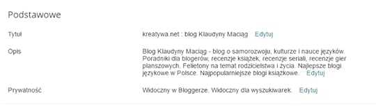 podstawowe ustawienia na bloggerze